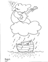 Cartoon: Rock del Diluvio (small) by Munguia tagged god diluvio rain water rock guitar musica music ark noe noah