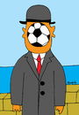 Cartoon: Son of the world (small) by Munguia tagged futball,soccer,world,cup,munguia,magritte