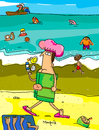 Cartoon: summer fashion (small) by Munguia tagged beach,swim,suite,wear,summer,woman