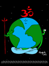Cartoon: THE HUM (small) by Munguia tagged om,hum,planet,earth,world,life,love