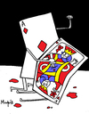 Cartoon: The Killer Ace (small) by Munguia tagged ace,as,cards,21