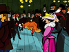 Cartoon: Topless dancers (small) by Munguia tagged toulouse,lautrec,moulin,rouge,topless,dance,dancers,parody