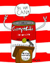 Cartoon: Yes we can! (small) by Munguia tagged andy,warhol,can,cambells,obama,politic