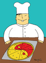 Cartoon: Yin Yang Pizza (small) by Munguia tagged pizzapitch yin yang pizza chef oriental