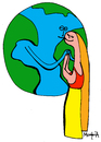 Cartoon: You are My World (small) by Munguia tagged world love peace marriege woman man