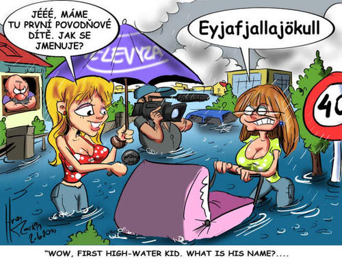 Cartoon: Eyjafjallajökull (medium) by Martin Hron tagged eyjafjallajökull