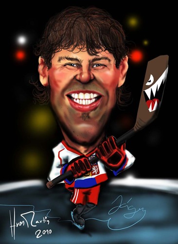 Cartoon: jagr (medium) by Martin Hron tagged jagr