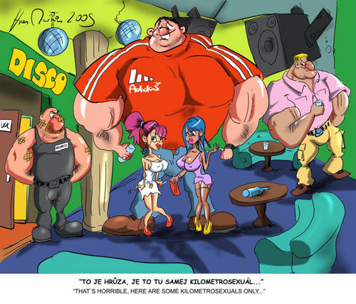 Cartoon: kilometrosexuals (medium) by Martin Hron tagged disco