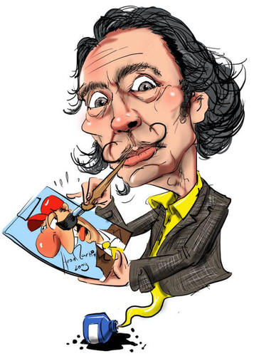 Cartoon: Salvator Dali (medium) by Martin Hron tagged karikatura