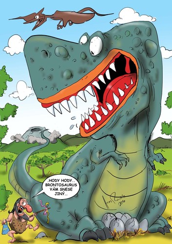 Cartoon: Velikonoce (medium) by Martin Hron tagged brontosaurus