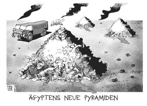 Cartoon: Ägyptens neue Pyramiden (medium) by Kostas Koufogiorgos tagged ägypten,pyramide,konflikt,bürgerkrieg,gewalt,karikatur,koufogiorgos,ägypten,pyramide,konflikt,bürgerkrieg,gewalt,karikatur,koufogiorgos
