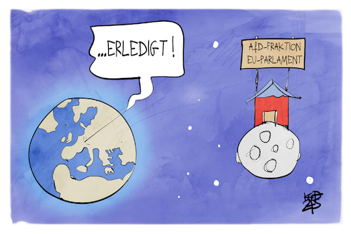 Cartoon: AfD in Europa (medium) by Kostas Koufogiorgos tagged karikatur,koufogiorgos,afd,europa,erde,ausschluss,id,fraktion,karikatur,koufogiorgos,afd,europa,erde,ausschluss,id,fraktion