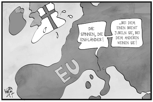 Cartoon: Brexit II (medium) by Kostas Koufogiorgos tagged karikatur,koufogiorgos,illustration,cartoon,brexit,england,italien,em,finale,karikatur,koufogiorgos,illustration,cartoon,brexit,england,italien,em,finale