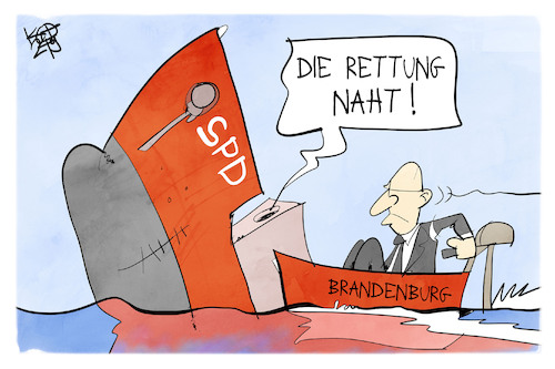 Cartoon: Die Rettung der SPD (medium) by Kostas Koufogiorgos tagged karikatur,koufogiorgos,woidke,spd,rettungsboot,titanic,untergang,karikatur,koufogiorgos,woidke,spd,rettungsboot,titanic,untergang