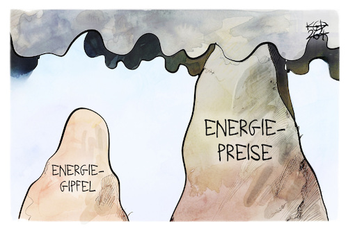 Cartoon: Energiegipfel (medium) by Kostas Koufogiorgos tagged karikatur,koufogiorgos,energiegipfel,energiepreis,berg,hoch,karikatur,koufogiorgos,energiegipfel,energiepreis,berg,hoch