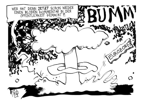 Cartoon: Explosive Eurozone (medium) by Kostas Koufogiorgos tagged euro,explosion,koufogiorgos,kostas,karikatur,europa,zone,krise,schulden