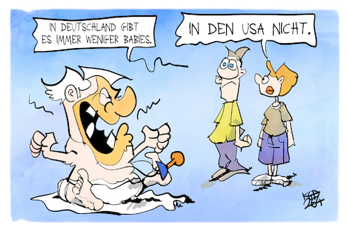 Cartoon: Geburtenrate (medium) by Kostas Koufogiorgos tagged karikatur,koufogiorgos,geburtenrate,trump,baby,karikatur,koufogiorgos,geburtenrate,trump,baby