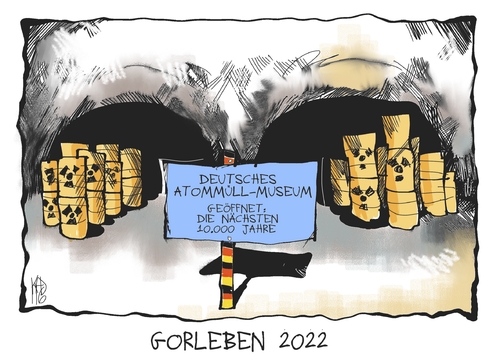 Cartoon: Gorleben (medium) by Kostas Koufogiorgos tagged atomausstieg,energie,wende,gorleben,endlager,museum,radioaktivitaet,akw,atommüll atomkraft,atommüll,atomkraft