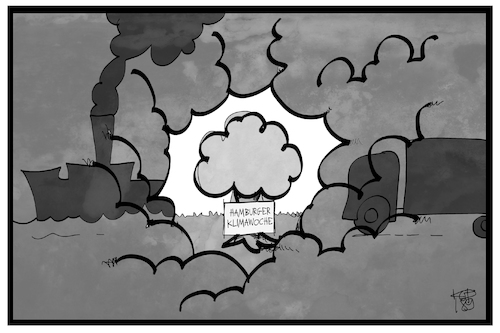 Cartoon: Hamburger Klimawoche (medium) by Kostas Koufogiorgos tagged karikatur,koufogiorgos,illustration,cartoon,klima,woche,hamburg,baum,luftverschmutzung,schiff,umwelt,karikatur,koufogiorgos,illustration,cartoon,klima,woche,hamburg,baum,luftverschmutzung,schiff,umwelt