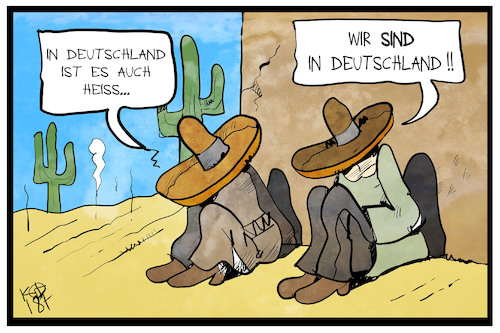 Cartoon: Hitze in Deutschland (medium) by Kostas Koufogiorgos tagged hitze,wetter,klima,natur,hitze,wetter,klima,natur