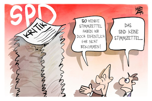 Cartoon: Kritik an der SPD (medium) by Kostas Koufogiorgos tagged karikatur,koufogiorgos,spd,scholz,kritik,stimmzettel,karikatur,koufogiorgos,spd,scholz,kritik,stimmzettel