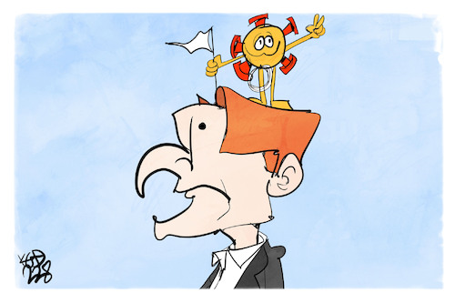 Cartoon: Lauterbach ist Covid19-positiv (medium) by Kostas Koufogiorgos tagged karikatur,koufogiorgos,lauterbach,covid19,corona,gipfel,karikatur,koufogiorgos,lauterbach,covid19,corona,gipfel