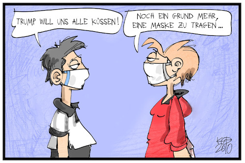 Cartoon: Maske gegen Trump (medium) by Kostas Koufogiorgos tagged maske,gegen,trump,maske,gegen,trump