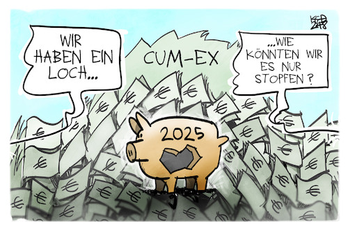 Cartoon: Milliardenlöcher (medium) by Kostas Koufogiorgos tagged karikatur,koufogiorgos,cum,ex,milliarden,geld,haushalt,bank,karikatur,koufogiorgos,cum,ex,milliarden,geld,haushalt,bank