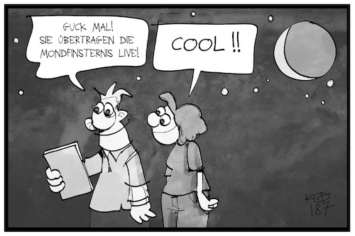 Cartoon: Mondfinsternis (medium) by Kostas Koufogiorgos tagged mondfinsternis,astronomie,himmel,mond,mondfinsternis,astronomie,himmel,mond