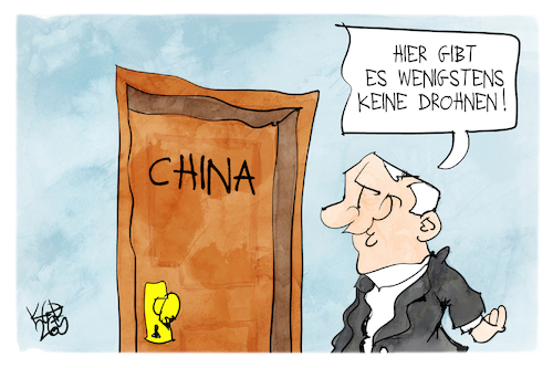 Cartoon: Putin in China (medium) by Kostas Koufogiorgos tagged karikatur,koufogiorgos,putin,china,drohne,krieg,angst,russland,karikatur,koufogiorgos,putin,china,drohne,krieg,angst,russland