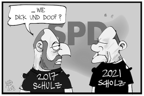 Cartoon: Schulz und Scholz (medium) by Kostas Koufogiorgos tagged karikatur,koufogiorgos,illustration,cartoon,schulz,scholz,kanzlerkandidat,spd,sozialdemokraten,partei,wahl,demokratie,karikatur,koufogiorgos,illustration,cartoon,schulz,scholz,kanzlerkandidat,spd,sozialdemokraten,partei,wahl,demokratie