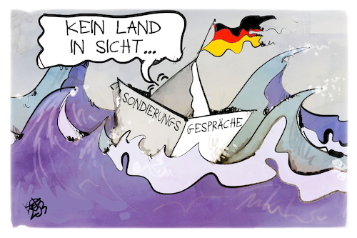 Cartoon: Sondierungsgespräche (medium) by Kostas Koufogiorgos tagged karikatur,koufogiorgos,sondierung,schiff,papierschiffchen,see,sturm,wasser,karikatur,koufogiorgos,sondierung,schiff,papierschiffchen,see,sturm,wasser