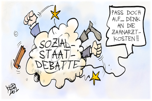 Cartoon: Sozialstaatdebatte (medium) by Kostas Koufogiorgos tagged karikatur,koufogiorgos,regierungsstreit,karikatur,koufogiorgos,regierungsstreit