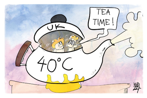 Cartoon: Tea Time in Großbritannien (medium) by Kostas Koufogiorgos tagged karikatur,koufogiorgos,großbritannien,uk,tea,time,tee,kessel,dampf,hitze,karikatur,koufogiorgos,großbritannien,uk,tea,time,tee,kessel,dampf,hitze