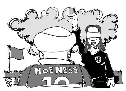 Cartoon: Uli Hoeneß (medium) by Kostas Koufogiorgos tagged hoeneß,justitia,steuern,anklage,justiz,fussball,bayern,karikatur,koufogiorgos,hoeneß,justitia,steuern,anklage,justiz,fussball,bayern,karikatur,koufogiorgos