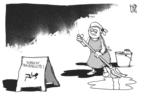Cartoon: Vorsicht Frauenquote! (medium) by Kostas Koufogiorgos tagged frauenquote,frau,arbeit,aufsichtsrat,gleichberechtigung,karikatur,koufogiorgos,frauenquote,frau,arbeit,aufsichtsrat,gleichberechtigung,karikatur,koufogiorgos