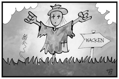Cartoon: Wacken 2019 (medium) by Kostas Koufogiorgos tagged karikatur,koufogiorgos,illustration,cartoon,wacken,open,air,festival,heavy,metal,karikatur,koufogiorgos,illustration,cartoon,wacken,open,air,festival,heavy,metal