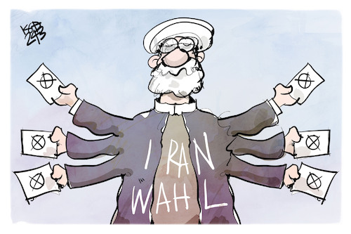Cartoon: Wahl im Iran (medium) by Kostas Koufogiorgos tagged karikatur,koufogiorgos,iran,wahl,demokratie,stimmzettel,karikatur,koufogiorgos,iran,wahl,demokratie,stimmzettel