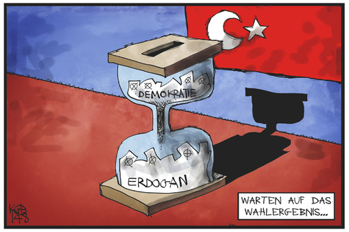 Cartoon: Wahl in der Türkei (medium) by Kostas Koufogiorgos tagged karikatur,koufogiorgos,illustration,cartoon,türkei,sanduhr,wahl,stimmzettel,wahlurne,erdogan,demokratie,politik,zeit,karikatur,koufogiorgos,illustration,cartoon,türkei,sanduhr,wahl,stimmzettel,wahlurne,erdogan,demokratie,politik,zeit
