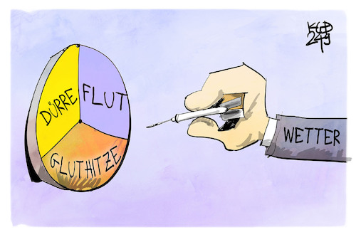 Cartoon: Wetterextreme (medium) by Kostas Koufogiorgos tagged karikatur,koufogiorgos,wetter,extremwetter,dürre,flut,gluthitze,klimakatastrophe,karikatur,koufogiorgos,wetter,extremwetter,dürre,flut,gluthitze,klimakatastrophe