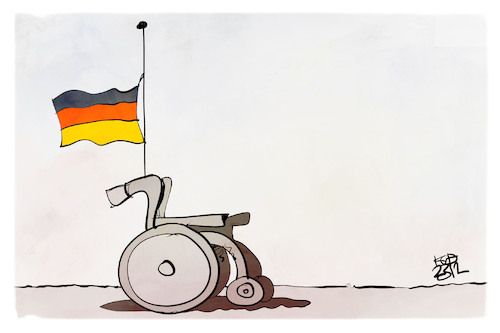 Cartoon: Wolfgang Schäuble (medium) by Kostas Koufogiorgos tagged karikatur,koufogiorgos,schäuble,tod,cdu,politiker,karikatur,koufogiorgos,schäuble,tod,cdu,politiker