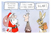 Cartoon: 49-Euro-Ticket (small) by Kostas Koufogiorgos tagged karikatur koufogiorgos ticket weihnachtsmann osterhase geschenk bahn oepnv