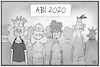 Cartoon: Abi 2020 (small) by Kostas Koufogiorgos tagged karikatur,koufogiorgos,illustration,cartoon,abi,pandemie,corona,schüler,prüfung,schulfach,bildung,abschlussprüfung