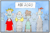Cartoon: Abi 2020 (small) by Kostas Koufogiorgos tagged karikatur,koufogiorgos,illustration,cartoon,abi,pandemie,corona,schüler,prüfung,schulfach,bildung,abschlussprüfung