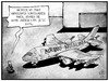Cartoon: Airbus Kriegliner (small) by Kostas Koufogiorgos tagged karikatur,koufogiorgos,illustration,cartoon,waffen,export,rüstung,airbus,flugzeug,saudi,arabien,emirate,wirtschaft,industrie,flugzeugbauer