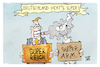 Cartoon: Alles super! (small) by Kostas Koufogiorgos tagged karikatur,koufogiorgos,super,arm,reich,ungleichheit,sozial,michel