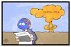 Cartoon: Atomdeal (small) by Kostas Koufogiorgos tagged karikatur,koufogiorgos,illustration,cartoon,atomdeal,atomabkommen,iran,usa,nordkorea,welt,zukunft,nuklear,bombe,politik