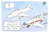 Cartoon: Bahnsanierung (small) by Kostas Koufogiorgos tagged karikatur,koufogiorgos,bahn,strecke,gleise,flugzeug,zug,aushilfsjob,fliegen,reise