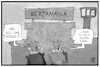 Cartoon: BERJAMAIKA (small) by Kostas Koufogiorgos tagged karikatur,koufogiorgos,illustration,cartoon,ber,flughafen,eröffnung,jamaika,berlin,regierung,koalition,politik,baustelle