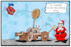 Cartoon: Bescherungstraining (small) by Kostas Koufogiorgos tagged karikatur koufogiorgos illustration cartoon weihnachten weihnachtsmann kontakt beschraenkung katapult geschenk bescherung pandemie